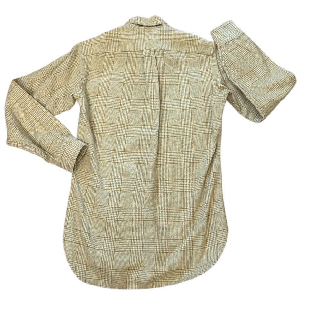 VTG Pendleton Women's Tan Yellow Plaid Wool Long Sleeve Button Up Shirt Size S - Picture 4 of 10